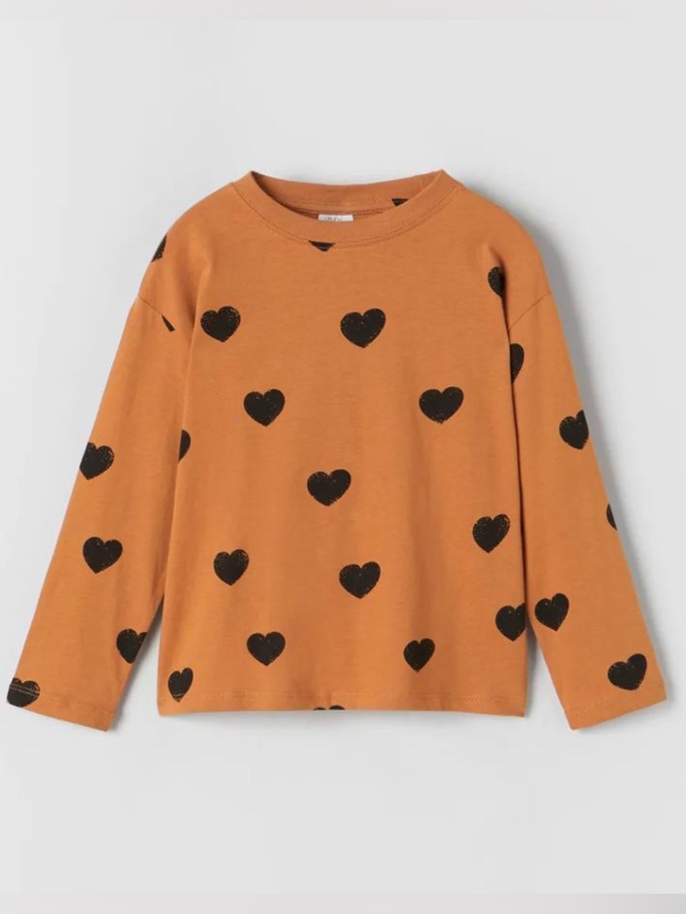 Zara heart print long sleeve tee